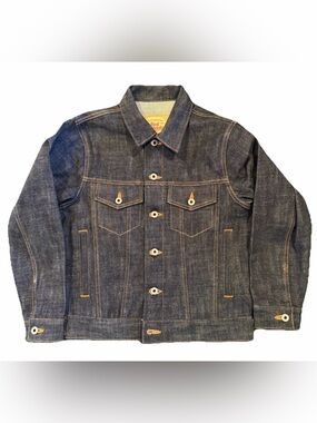 Red Tornado Selvedge Dark Indigo Denim Jacket - NWOT XS 40”